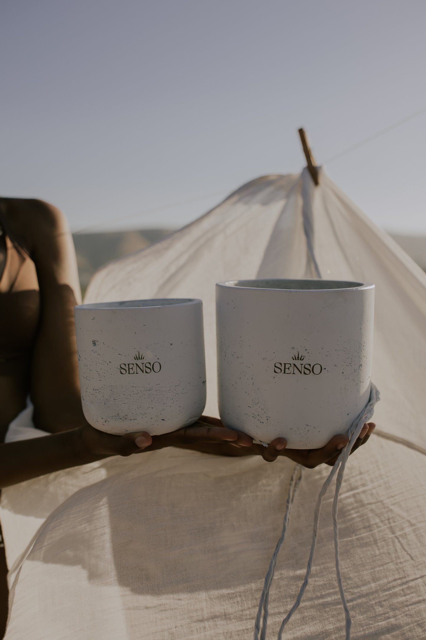 נר בטון לבן 12 ס״מ Mykonos medium-White